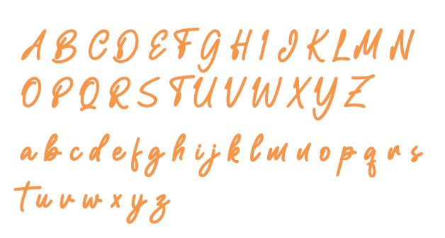 Aesthetic Monoline Font uppercase and lowercase