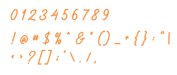 Aesthetic Monoline Font numbers