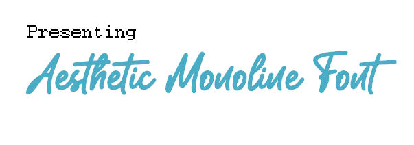 Aesthetic Monoline Font preview