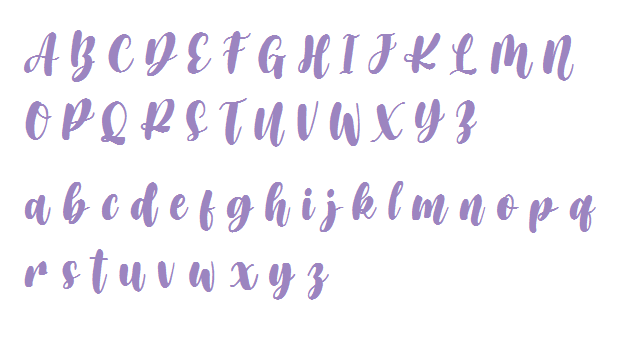 carmitta font uppercase letters and small letters