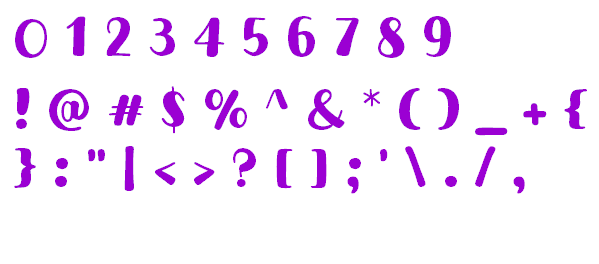 Lemon Shake Shake Font numbers and punctuation marks