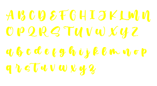 Muthiara Font uppercase letters and lowercase letters