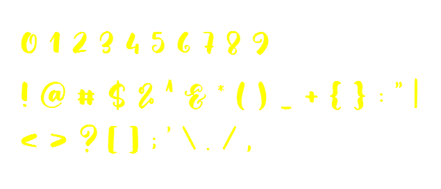 Muthiara Font numbers and special characters