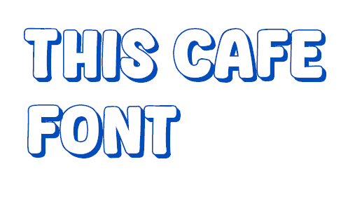 This cafe font preview