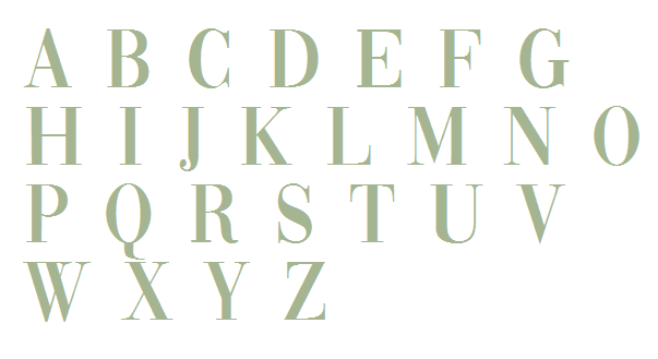 Vogue Font uppercase and lowercase