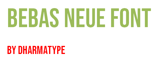 bebas neue font preview