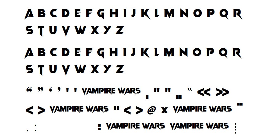 Vampire Wars Font