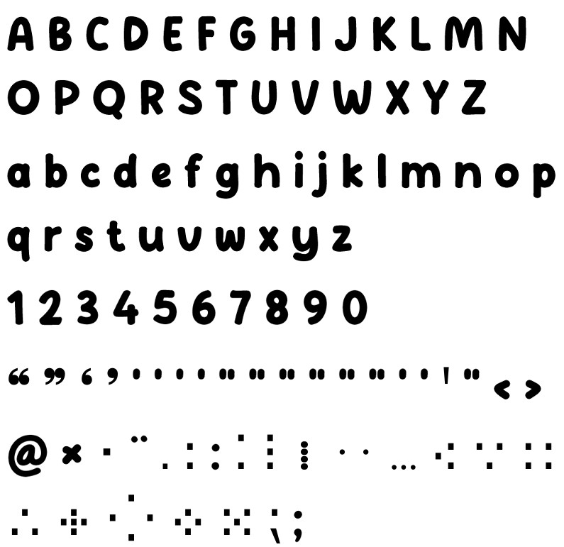 Good Bakwan Font character set